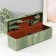 Casket wood, leatherette for a bottle "Green snake" 5 items 35.5x15x11.5 cm