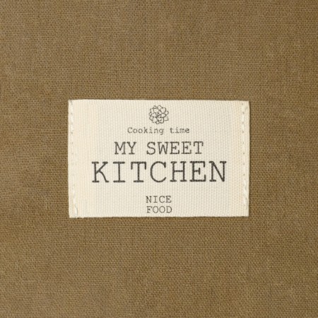Apron Ethel ECO, olive color, 60x70 cm, 70% HL, 30% linen, 190 g/m2-4