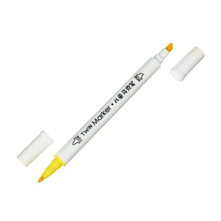 A set of markers, bilateral, bullet and beveled tips, 12 colors-2