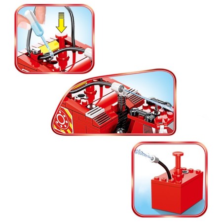 Designer Firefighters "Caterpillar Machine", shoots with water, 410 parts-1