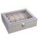 The casket to the leatherette to the clock 10 "Space. Silver" 8x25x20 cm