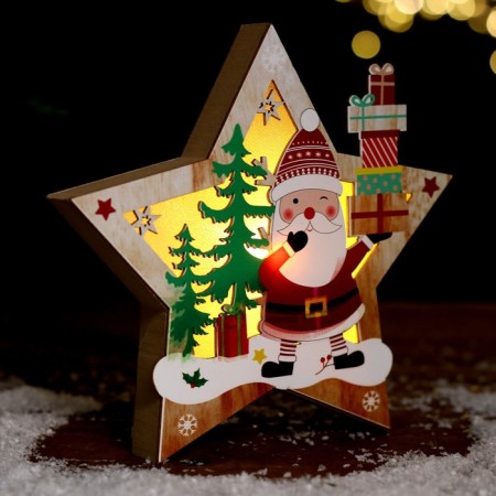 New Year's decor with “Santa Claus with gifts” 16.5 × 2.5 × 16.5 cm-2