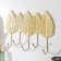 Decorative "mulberry leaves" Golden 19x30.5 cm hooks