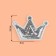 Thermal appliance "Crown", with sequins, 8 × 5.8 cm, silver color
