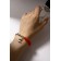 Bracelet "Butterfly" field, red color in silver, l = 16 cm