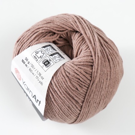 Jeans yarn 55% cotton, 45% acrylic 160m/50g (71 coffee)-1
