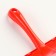 Pudder without drops curved, small, 7 x 14 cm, red