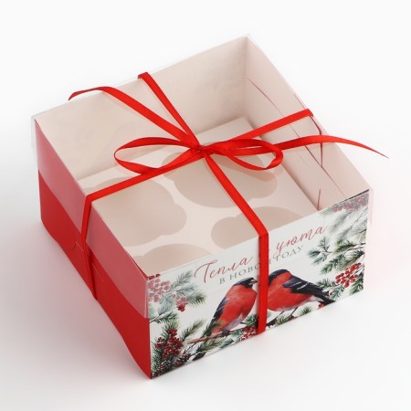 Capcake box "heat and comfort", 16 x 16 x 10 cm, new year-3