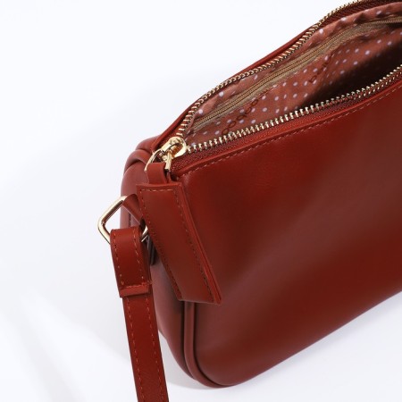Cross-Bodi Bag on a zipper, brown color-4