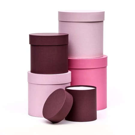 Set of round boxes 5 in 1, "sophistication" 23x23-15x15-1