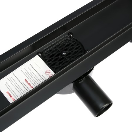 TIM BAD554002BK, 70 x 400 mm, tiles, siphon with a rotation angle of 360 °, black-matte-2