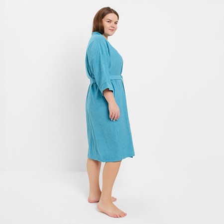 Women's bathrobe, blue color, size 56-3