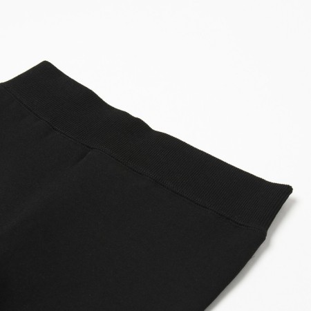 Leggings for girls with fur, black color, height 122-134cm-1