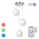 Suspended Citilux “Adam Smart” CL228A031 42x42x45 cm, 3x12W, LED, Gray color.
