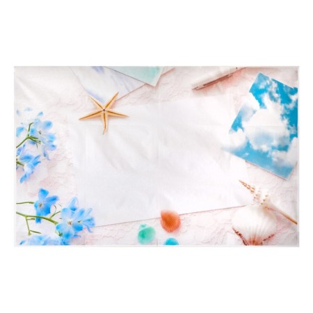 Photophone Vinyl "White Leaf and Sea Jewelry" 80x125 cm