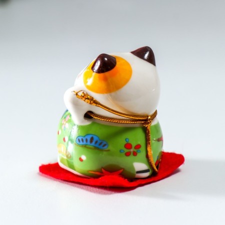 Souvenir Ceramics "Mani-Nekko in costume suites" 4.5x3.8x4.6 cm set 5 pcs-5