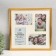Photo frame plastic 10x15 cm, with a paspartu, 4 photos, (plastic screen), gold