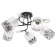 Chandelier gallop 890551 5x60W E27 black/matte white with black pattern