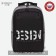 Youth backpack 43 x 29 x 15 cm, Grizzly, ergonomic back, laptop compartment, black/gray