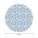 The tablecloth “Blue pattern on a white background”, round, Saten, d = 150 cm