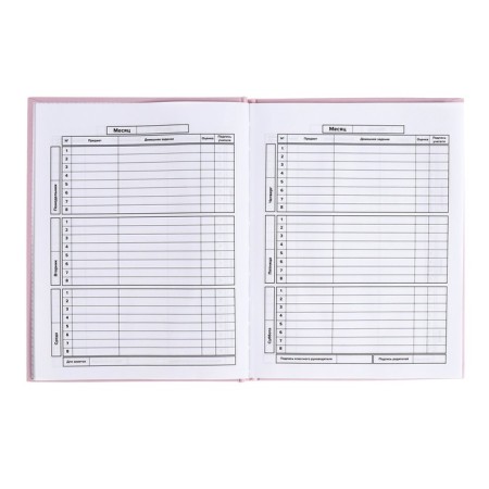School diary for grades 1-11, "peach-beige", covered paper cover, hard binding cardboard 7BC, matte lamination, universal cheat sheet, 48 sheets, block 65g/m2-6