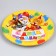 Disposable paper plate "Happy Birthday" animals with balls, set 6 pcs, 18 cm