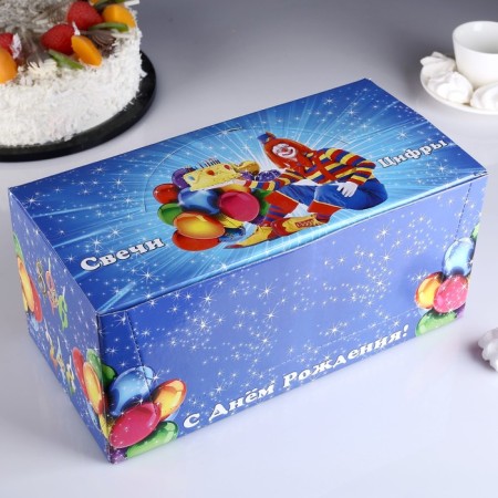 Show Box with candles for cake numbers "Luminescent", 10.2 cm, 50 pieces-2