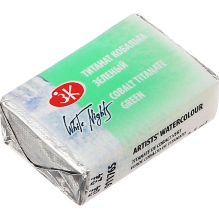 Watercolor art cuvette 2.5 ml, ZHK "White Nights" cobalt green-3
