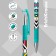 Ballic handle Erichkrause Colortouch Ornament, node 0.7 mm, thin letter, rubber holder, rod with design, blue ink blue
