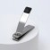 Kusachki-penniper manicure, with a file, rubberized pen, 6 cm, black/silver color