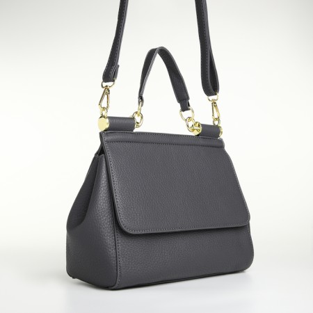 Women's bag on the magnet Textura, small size, color gray-3
