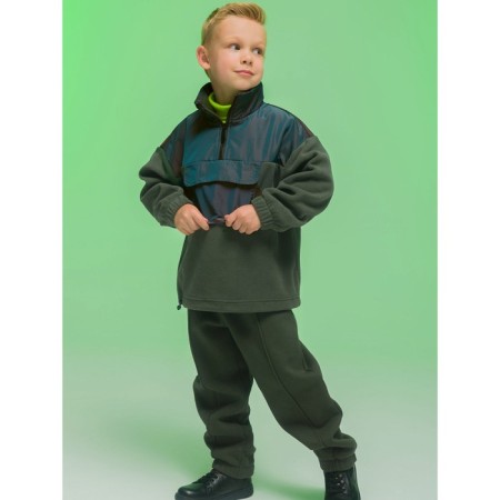 Pants for boys, height 92 cm, khaki color-6