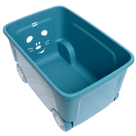 Children's box for toys cool, on wheels 50 liters, color blue bell-5