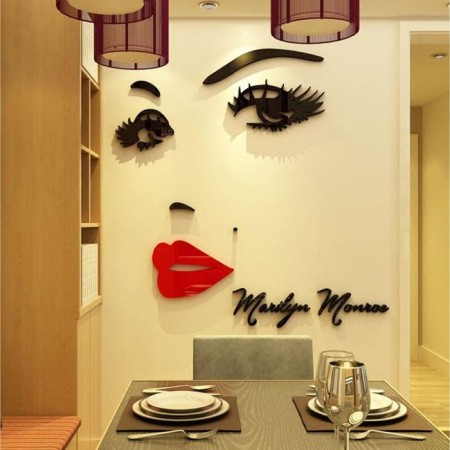Interior stickers "Marilyn Monroe", decor on the wall, panel 100 x 90 cm-1