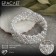 Bracelet Pearl "Spring" Strazinki, ball No. 6, white color in silver, d = 6 cm