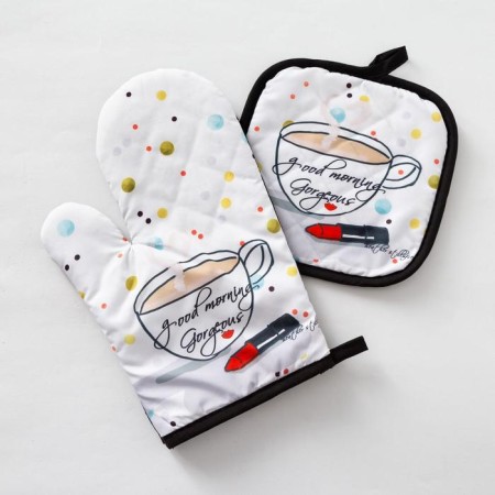 The kitchen set of "Dolyana" Good Morning, a severity 17x17 cm, mitten 26x16 cm-1
