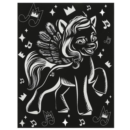 Engraving silver "Cute ponies" 18 × 24 cm-2