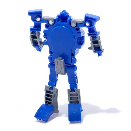 The “Clock” robot is transformed, with time indication, the color is blue-2