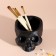 Interior item "Skull" black 13x9x6.5 cm