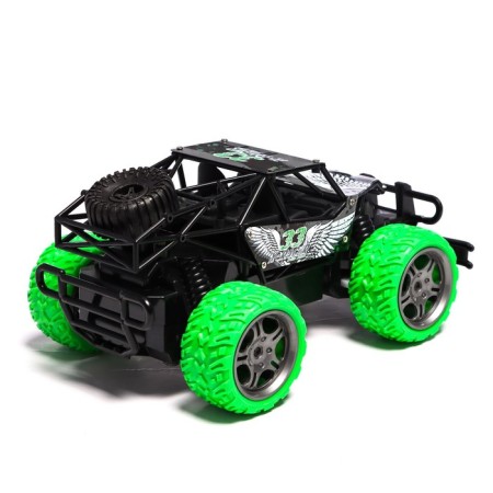 Radio -controlled jeep "Baggi", 1:18, works from batteries, green color-2