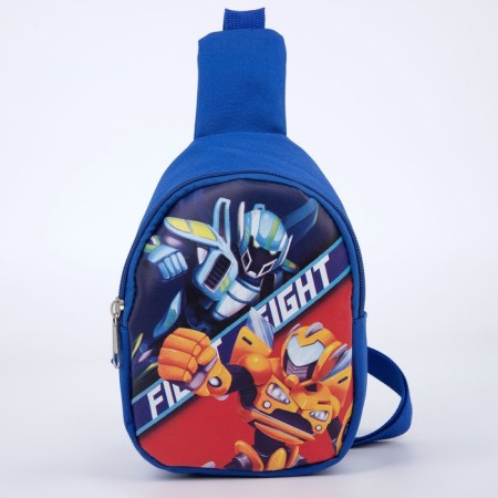Children's bag for a boy over the shoulder "Robots" 8 cm x 13 cm x 17 cm-3