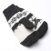 Women's mittens, black/white color, size 20-22