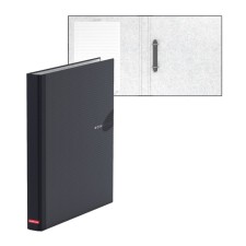 A4 folder on 2 rings, 35 mm spine, Erichkrause Work Inside, laminated cardboard 1.75 mm, black, up to 250 sheets