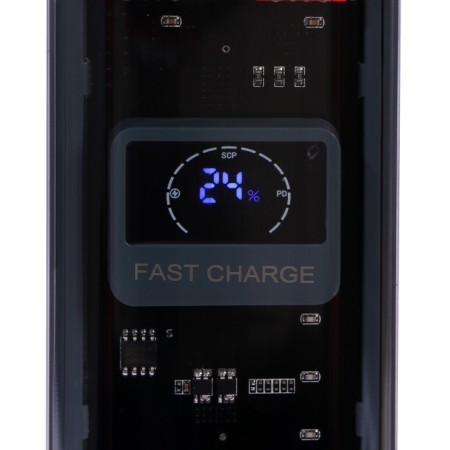 External battery CRR-29, 20,000 mAh, 2USB, 3A, display, fast charging, gray-4