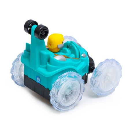 Radio-controlled “Trick” car, works on batteries, lighting effects, blue color, blue-3