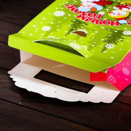 Gift box "Bag with snowmen", 21.4 x 22.5 x 9.3 cm-2