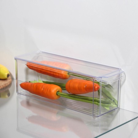 A container for a refrigerator with a lid IDEA, 10 × 30 × 10 cm, the color is transparent-5