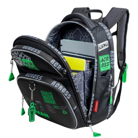 School backpack by Ergon. Spray Across 178 35*26*14 MAL + PEN, SECH CHER/ZEL 24-178-4-4