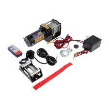 Electric tundra winch, 12/24V, 3000 LB (1.4 t), 1.2 hp, up to 3.3 m/min, 4.8 mm x 12 m 12 m