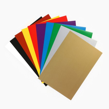 Cardboard of color A4 shallow 10l 10 cv 220 g one -sided (gold and silver) beech beaks-1